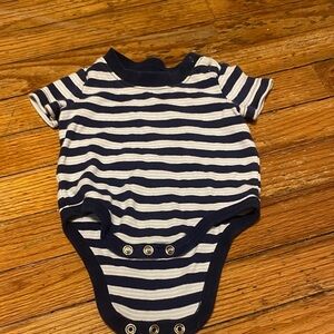 Circo Navy and White Striped Bodysuit